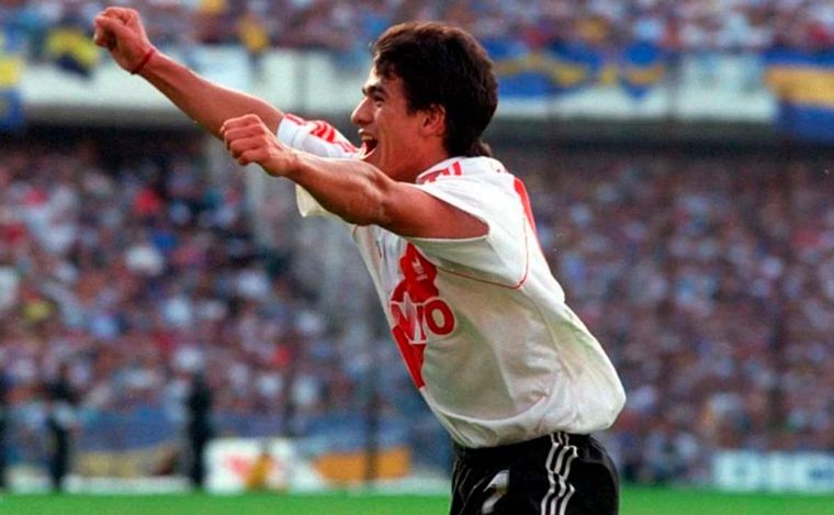 El Burrito puso el 1-0 frente a Boca, por el Clausura 1994 Foto: La Página Millonaria