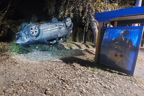Así quedó el Sandero Steepway sustraído tras la persecución. Foto: Gentileza.