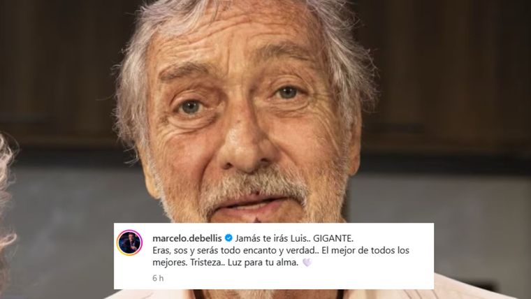 El mensaje de Marcelo De Bellis para Luis Brandoni. El mensaje de Marcelo De Bellis para Luis Brandoni.