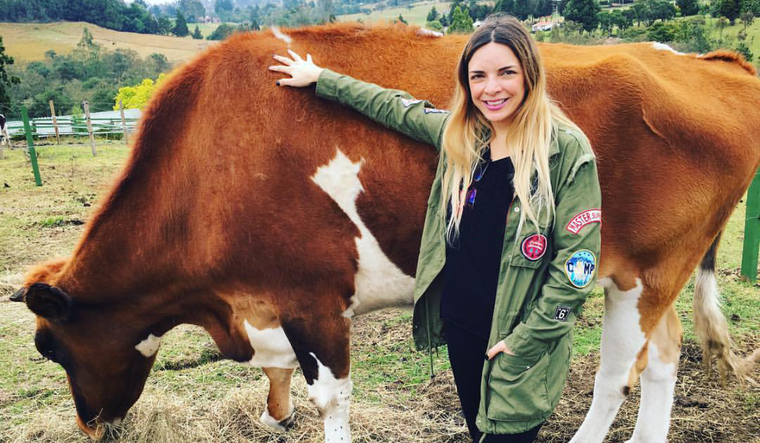 Ignacia Uribe dejó su trabajo para dedicarle tiempo completo a la difusión de información vegana y vegetariana. Hoy vive de eso. Foto: Ignacia Uribe