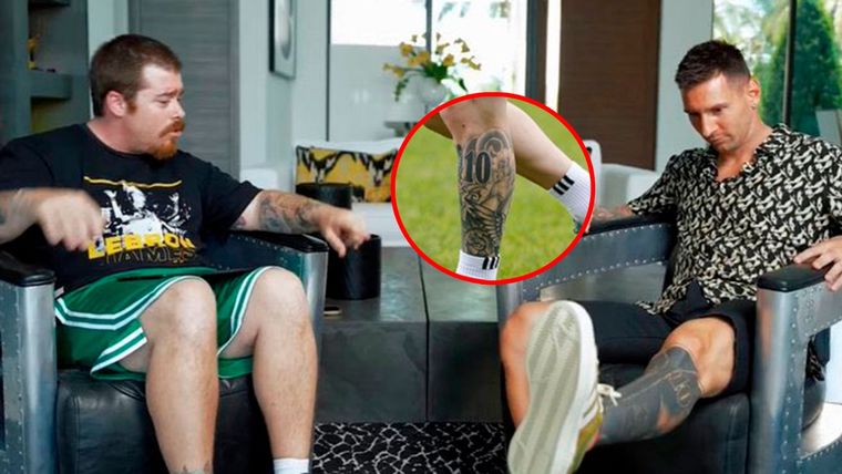 Messi y los tatuajes de los que se arrepintió: ¿cómo lucía su pierna antes? Foto: Captura Olga