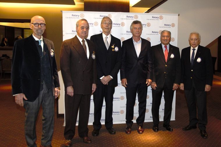 Reunión. El Rotary Club con Mauricio Macri a la cabeza. Foto: Prensa Rotary Club.