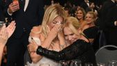 Wanda Nara junto a su madre tras ganar el Martín Fierro.&nbsp;