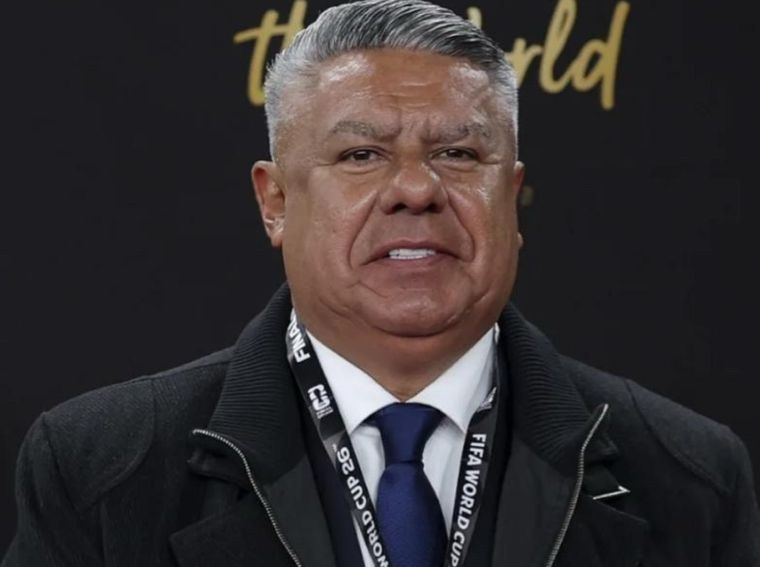 Claudio Tapia durante el sorteo del Mundial 2026 en Washington. Claudio Tapia durante el sorteo del Mundial 2026 en Washington.