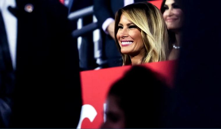 Melania salió a apoyar a su marido Donald. Foto: Efe.