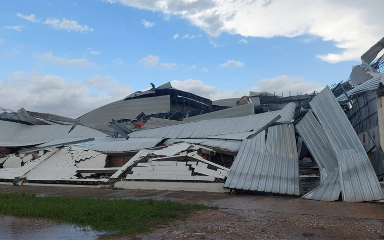 Según el intendente Franco Villar, son 15 las casas destruidas por el temporal. Foto: X