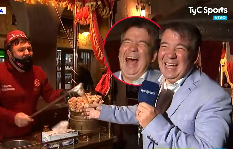 Gastón Recondo y un divertido momento en Qatar, en la previa del sorteo del Mundial.