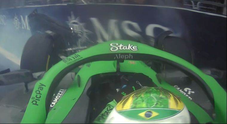 Bortoleto sufrió un fuerte impacto en Interlagos.