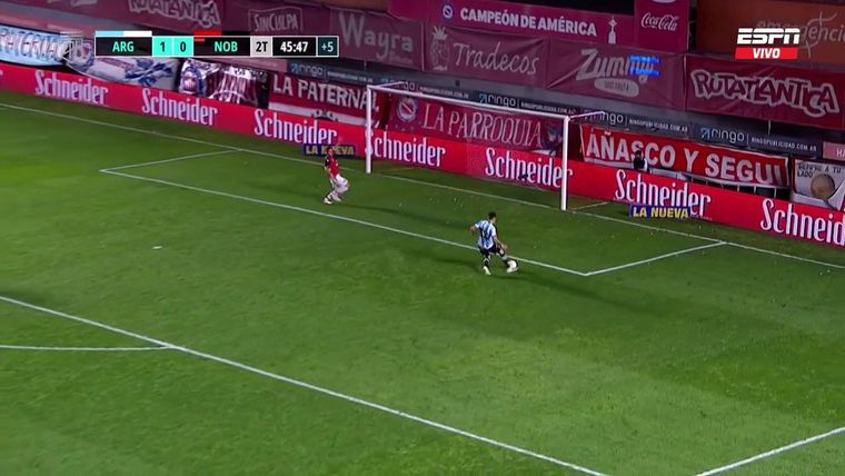 Nicolás Reniero no pudo liquidar el partido. Foto: ESPN