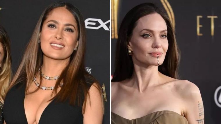 Salma Hayek, Angelina Jolie, Eternals Fuente: EFE e Instagram Salma Hayek