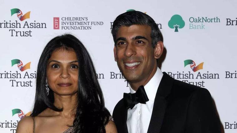 Akshata Murthy está en pareja junto a Rishi Sunak desde el 2009. Foto: Economic Times - India Times