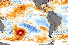 La mancha se hizo más visible en las imágenes de satélite desde inicios de semana.