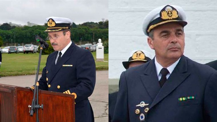 El capitán de navío Claudio Villamide y el contraalmirante Luis Enrique López Mazzeo. El capitán de navío Claudio Villamide y el contraalmirante Luis Enrique López Mazzeo.