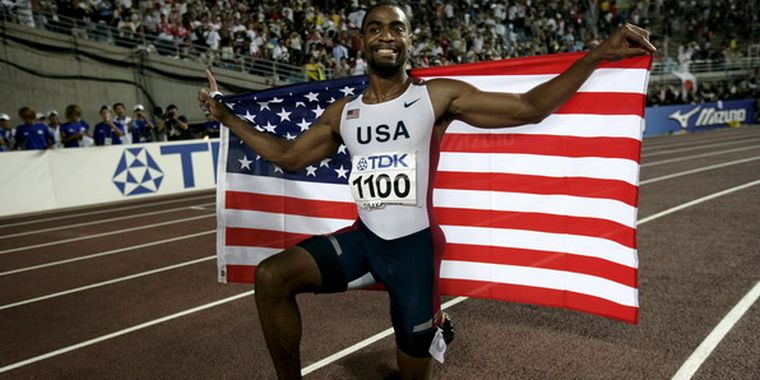 La sonrisa de Tyson lo dice todo. Es el nuevo rey de los 100 metros. Foto: EFE