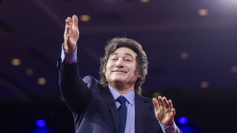 Javier Milei en Estados Unidos. Foto: EFE