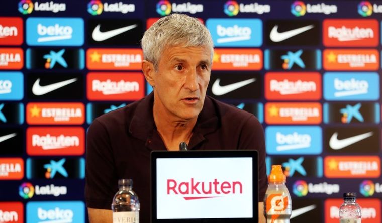 Quique Setién, DT del Barcelona. Foto: FC Barcelona