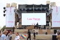 El escenario de la Fiesta de la Vendimia de Las Heras. Foto: Santiago Tagua/MDZ