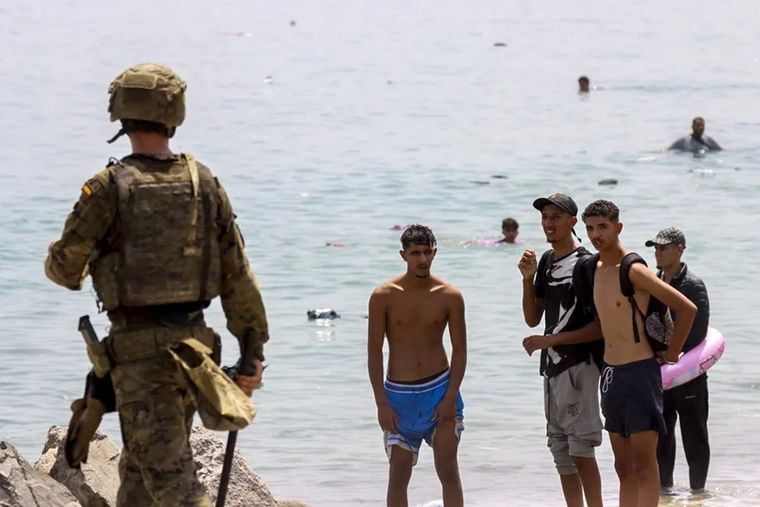 Crisis migratoria en Ceuta.