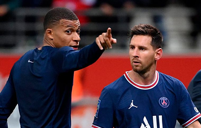 Lionel Messi y Kylian Mbappé coincidieron en PSG