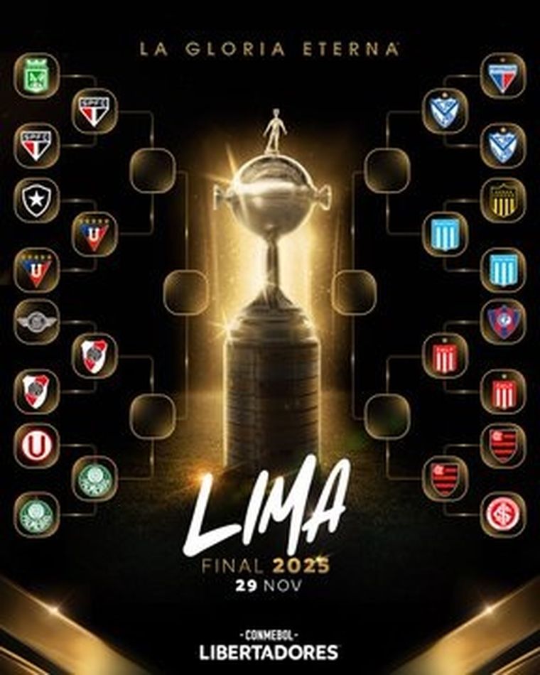 Así quedaron las series de cuartos de final de la Copa Libertadores 2025. Así quedaron las series de cuartos de final de la Copa Libertadores 2025.