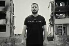 El presidente ucraniano filmó un impactante mensaje por el Día de la Victoria.