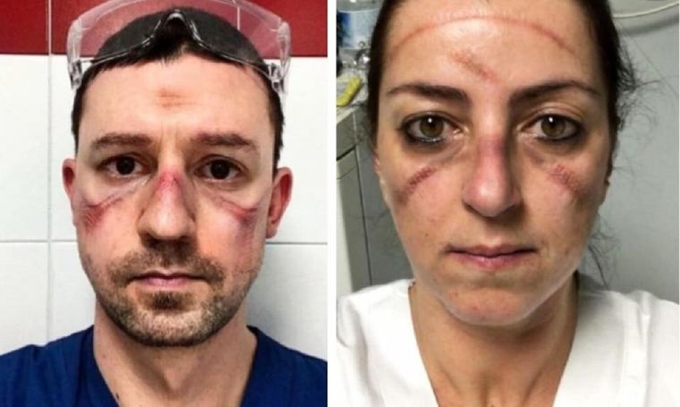 Las secuelas del covid en el personal de la salud. Foto: Ampros