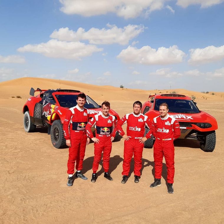 Sábado de pruebas para Loeb y Terranova en el desierto de Dubai Foto: Bahrain Raid Xtreme
