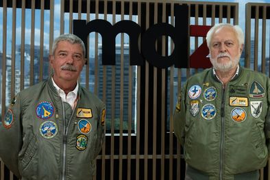 MDZol | Comodoro (R) VGM Héctor “Pipi” Sanchez, y al Capitán (R) VGM Luis “Tucu” Cervera. Foto: Agustín Tubio / MDZ