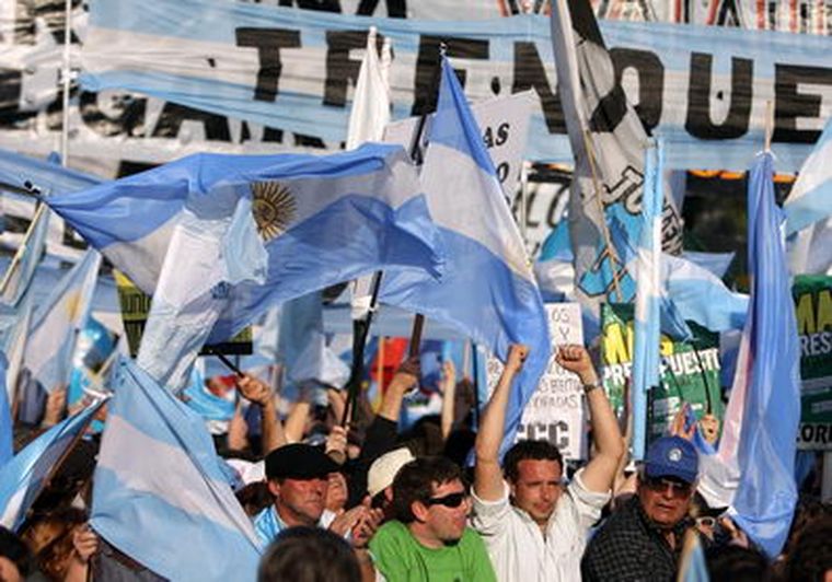 Los ruralistas pampeanos esperarán hoy a la presidenta con una manifestación. Foto: EFE