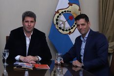 Sergio Uñac y Sergio Vallejos en 2019 cuando el empresario textil mantuvo una reunión con el gobernador Foto: Twitter @sergiounac