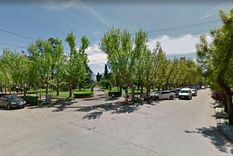 La plaza de la ciudad bonaerense de Luján donde encontraron a la joven.