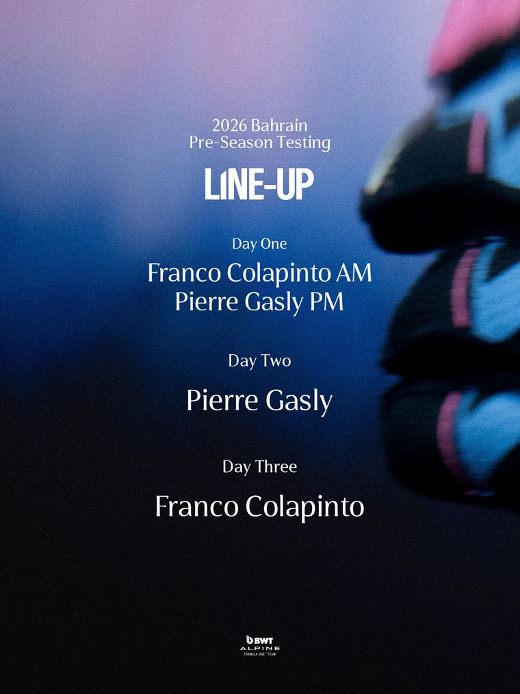El cronograma de los test de pretemporada para Alpine El cronograma de los test de pretemporada para Alpine
