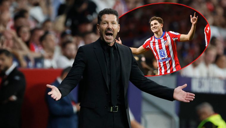 En medio de la sequía goleadora, el Cholo sigue firme y confía en Julián. Foto: EFE y @Atleti