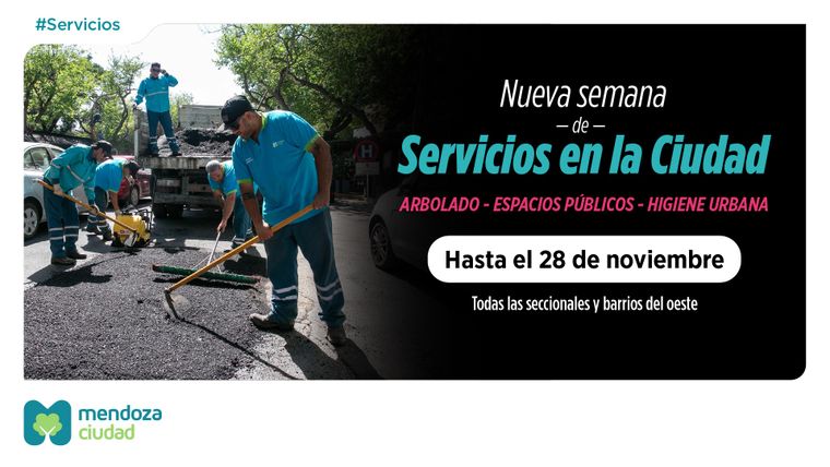 La Ciudad de Mendoza informó nuevas intervenciones.