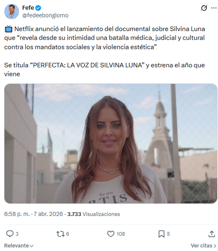 Netflix confirmó que la serie de Silvina Luna llegará en 2027. Netflix confirmó que la serie de Silvina Luna llegará en 2027.