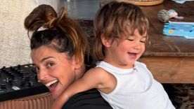 Calu Rivero junto a su primer hijo, Tao. Calu Rivero junto a su primer hijo, Tao.