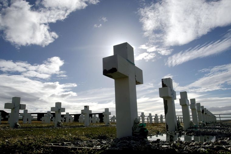 El cementerio de Malvinas, en Darwin Foto: Noticias Argentinas