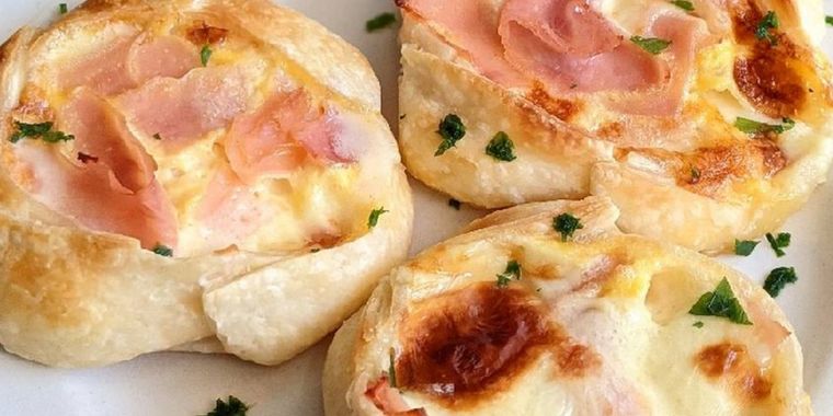 Canastitas de jamón y queso Foto: Cookpad