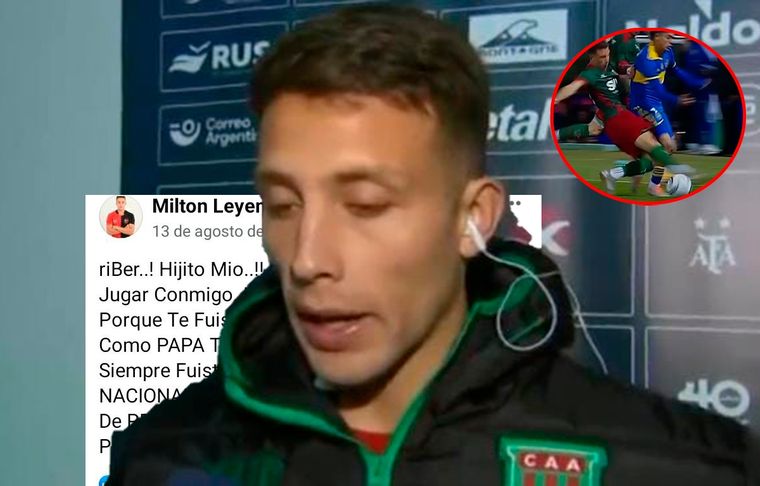 Durante el partido de Boca vs. Agropecuario, se viralizó un posteo del jugador que lesionó a Zeballos.