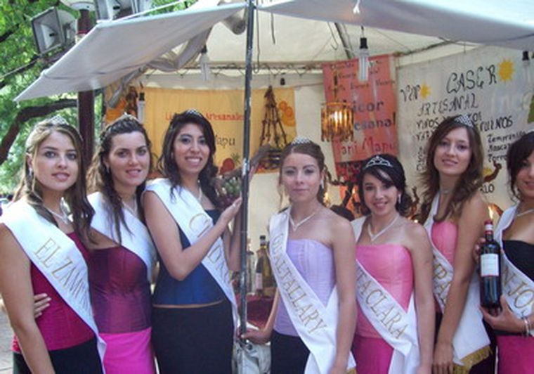 Las reinas de Tupungato de paseo por Mendoza. Foto: Gentileza