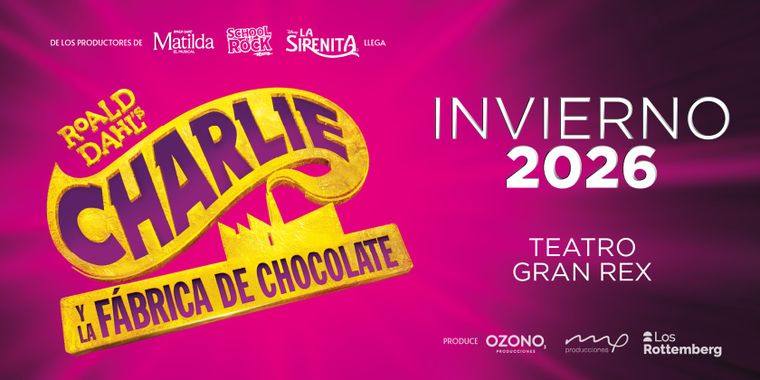 Charlie y la Fábrica de Chocolate llegará al Teatro Gran Rex en invierno del 2026.