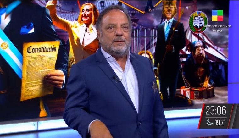 Baby Etchecopar deja la pantalla de canal América Foto: Captura de video América TV