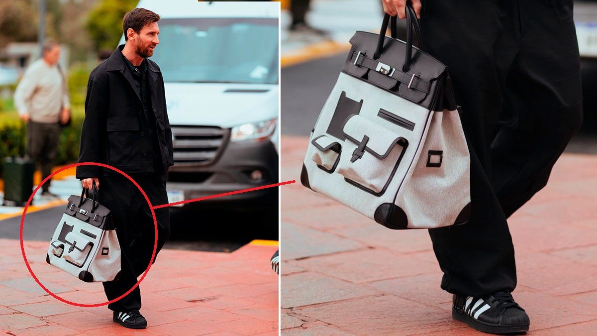 El llamativo look de Lionel Messi en su llegada a la Argentina: cuánto cuesta su bolso de lujo