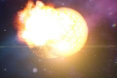 La colisión de estrellas de neutrones es una oportunidad para ver qué hay dentro de estos increíbles objetos. Foto: BBC NEWS/STELIOS THOUKIDIDES