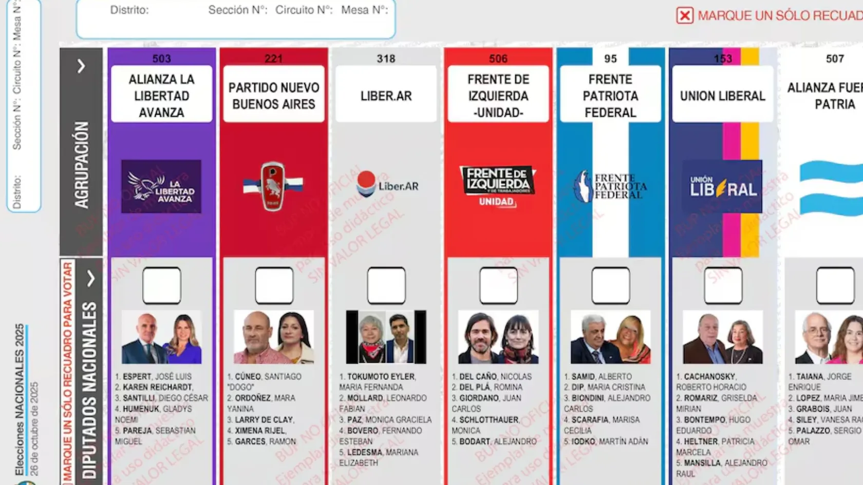 La Cámara Nacional Electoral (CNE) afirmó que no habrá reimpresión de boletas en la provincia de Buenos Aires. 