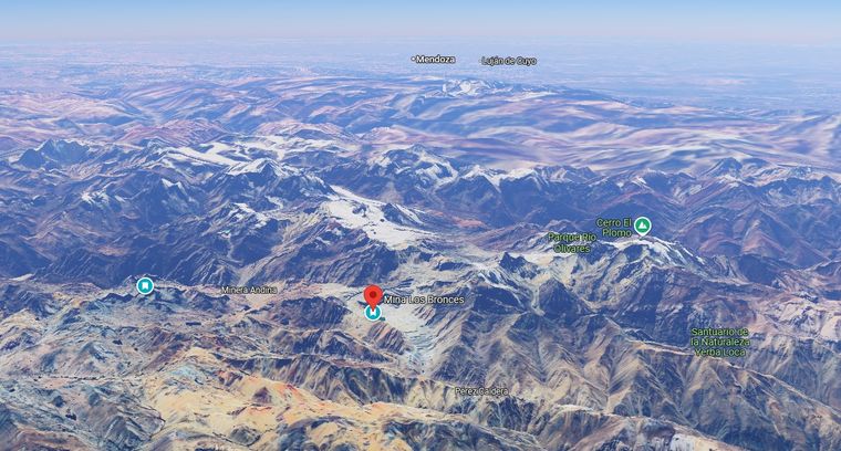 La división Andina de Codelco y Los Bronces, frente a Mendoza y a pocos kilómetro de los Caracoles.