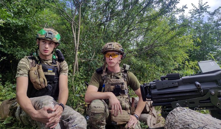 soldados de Ucrania Soldados ucranianos, en zona de guerra. Foto: Efe.