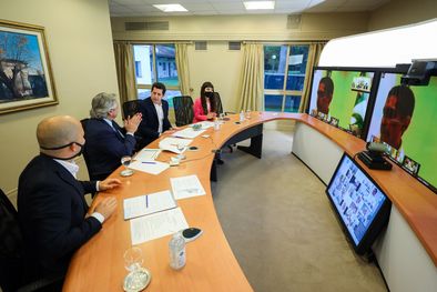 MDZol | El presidente Alberto Fernández presentó el plan por videoconferencia. Foto: Télam