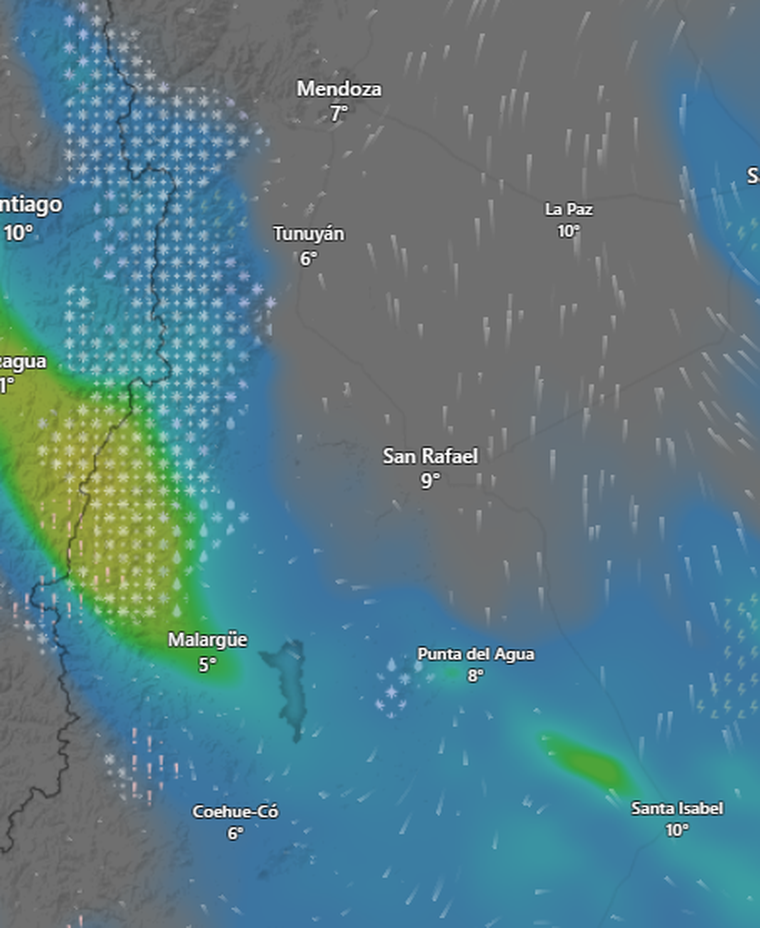 Mendoza está bajo alerta naranja por nevadas intensas en la cordillera de Malargüe. Mendoza está bajo alerta naranja por nevadas intensas en la cordillera de Malargüe.