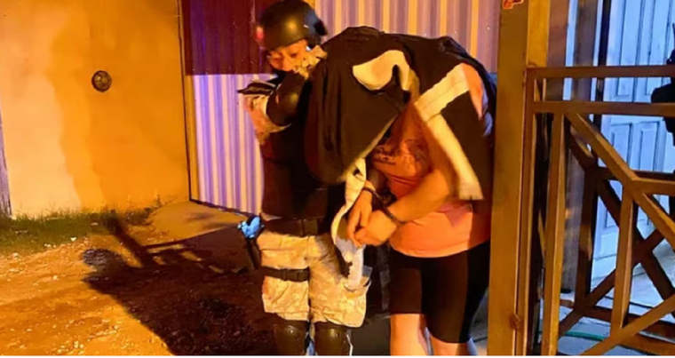 La acusada durante su captura Foto: Policía de Córdoba